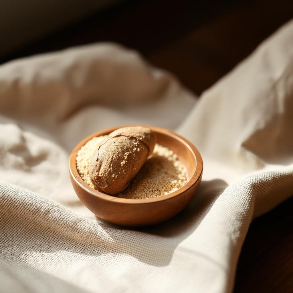 Raíz y polvo de ashwagandha, adaptógeno ayurvédico para el estrés, la calma y el equilibrio